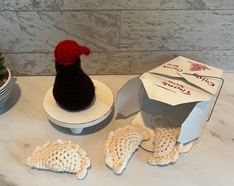 Dumplings and Soy Sauce Crochet Cat Toy Gift Set