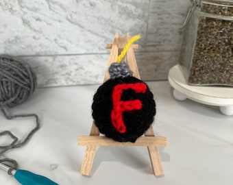 F Bomb Crochet Cat Toy