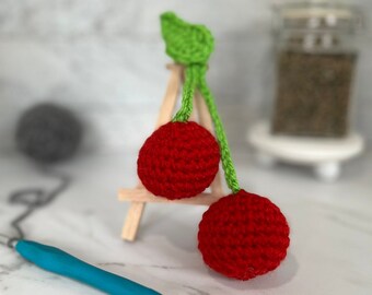 Cherry Crochet Cat Toy