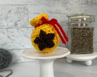 Money Bag Crochet Cat Toy