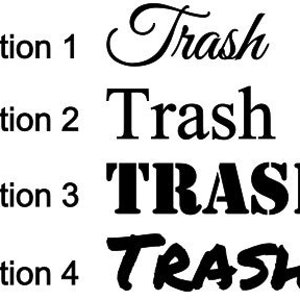 Trash Decal, Trash Stickers, Trash Can Decal, Trash Can Stickers, Throw Trash Away, Recycle, Recycling