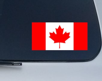 2 CANADA CANADIAN FLAG Vinyl Decal Set CUSTOM SIZE COLOR for CARS TRUCKS 