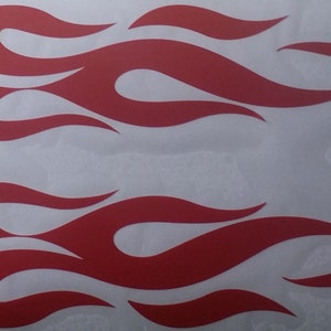 Flame Kit Decal Sticker for Helmet, Motorcycle Gas Tank, Hobby, Decoration, Car, Truck