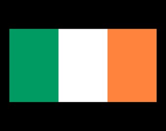 IRISH IRELAND FLAG STICKER VINYL DECAL COUNTRY WINDOW BUMPER x2 140mm BNIP 