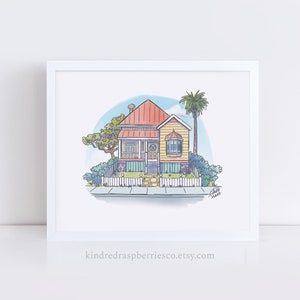 Blue Brisbane House, Blue Cartoon Australian Dog House, Illustrazione di una cuccia per cani, Illustrazione della casa della famiglia Heeler, Illustrazione di una casa blu