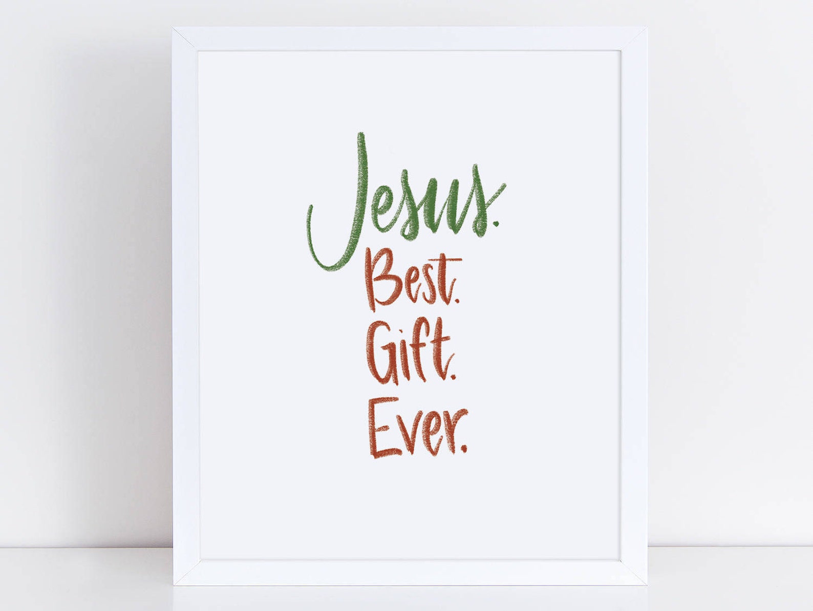 Jesus. Best. Gift. Ever. Holiday Print Christmas Etsy