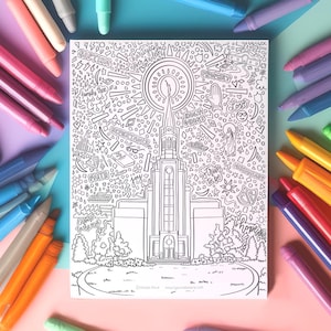 General Conference Coloring Page, Temple Coloring Page, LDS Activity Page, LDS Coloring Page, Primary Activity Printable, Primary Coloring