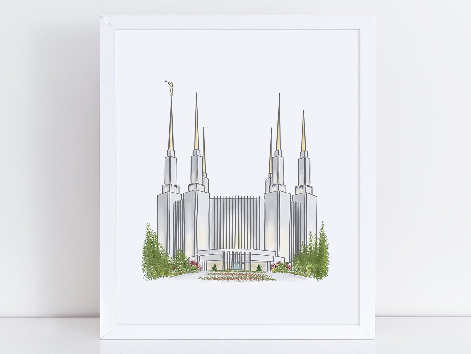 Washington DC Temple Illustration Print Fine Art | Etsy