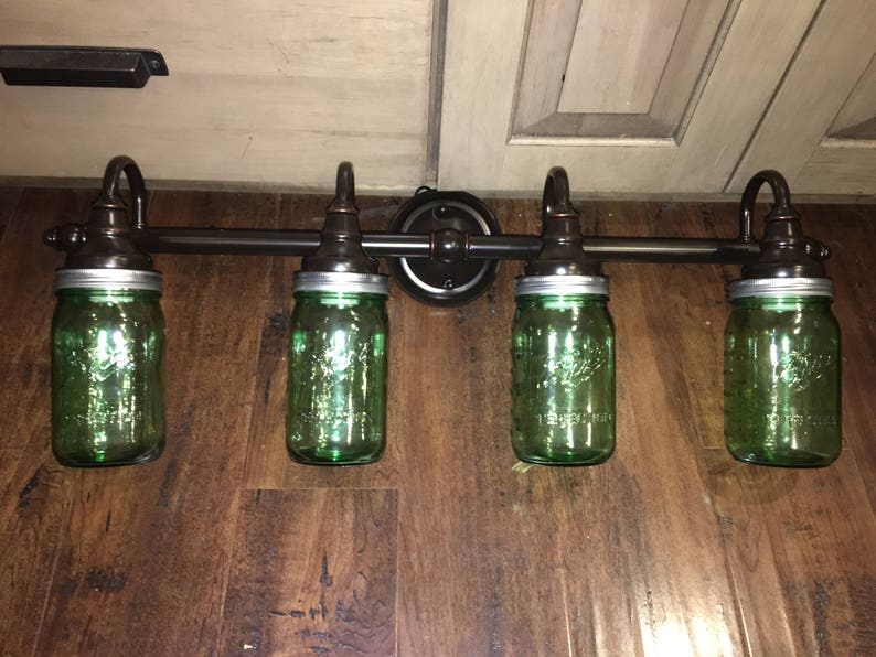 Mason Jar Lights Bathroom Lighting Vanity Lights Purple | Etsy