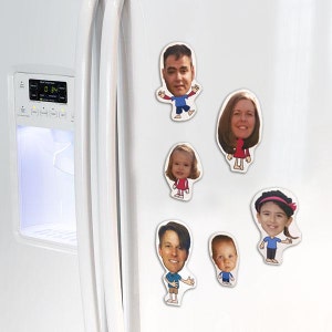 ME Magnets, Family, Friends, Funny, Cartoon-look, Custom Magnets- 3 to 4 inch, Handmade, Sold in Mixed Bundles