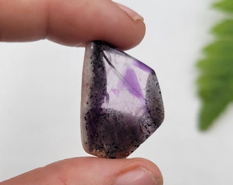 Losa de amatista trapiche pulida: piedra de cuarzo natural de Brasil