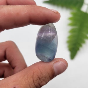 Tumbled Blue & Purple Fluorite: Natural Polished Stone
