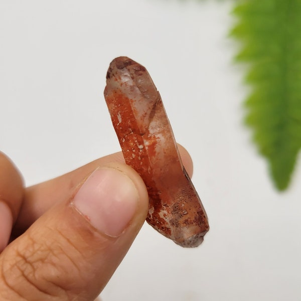 Nigerian Natural Hematite Quartz. Natural Termination. Red Quartz. Nigeria.