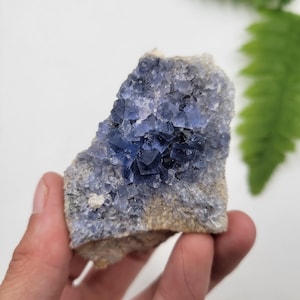 Amazing Blue Cubic Fluorite! Collectors Fluorite. 100% Natural. Bingham, New Mexico. Raw Blue Fluorite.