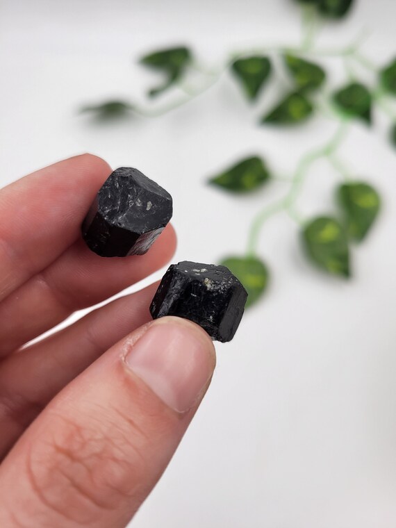 両終端ブラックトルマリンセット - ブラジル産天然クリスタル - Etsy 日本