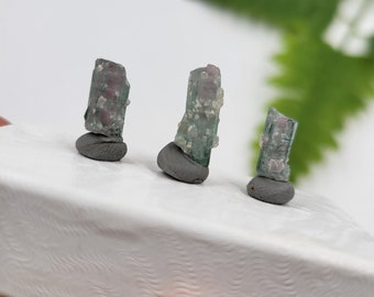 Blue Tourmaline with Pink Core Rod Set. 100% Natural Fomation. &quot;Cotton Candy&quot; Tourmaline. Afghanistan.