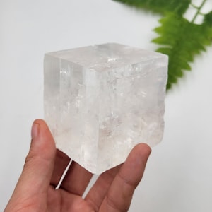 Large Optical Calcite Spar. Clear Calcite. Natural Calcite. Super Quailty Calcite. Rainbow Filled.