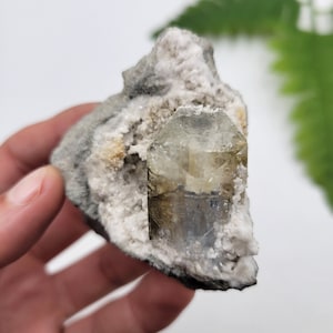 Terminated Blue Celestine with Sulphur: Maybee, Michigan Mineral