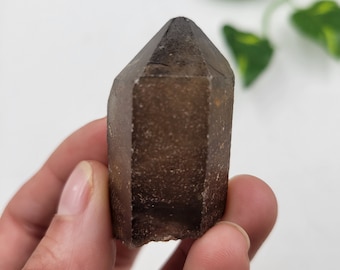 Smoky Quartz Point from Nigeria. 100% Natural Coloring. Rare Smoky Quartz. Jos Plateau, Nigeria. Smoky Quartz Termination.