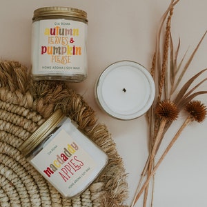 Fall Scented Candles Bulk, Autumn Scented Candle Sets, Modern Candle, Fall Soy Candles, Pumpkin Spice Candle for Fall, Christmas SOy Candles