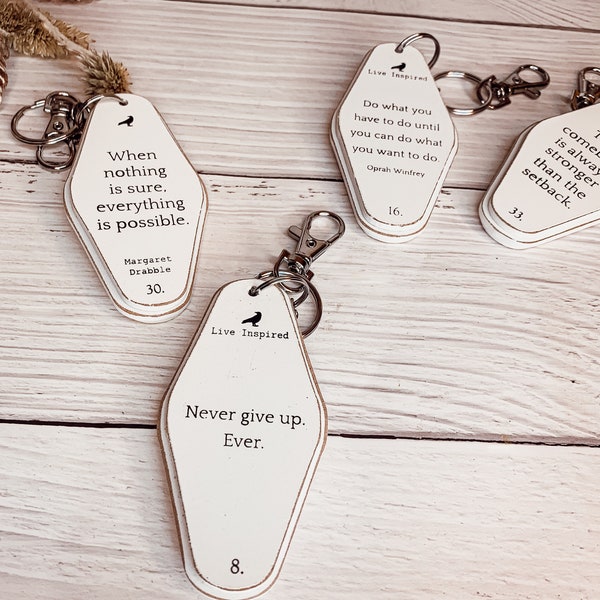 Keychain With Quotes Etsy