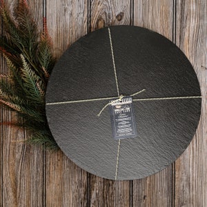 Slate Charcuterie Board Christmas Gift, Several Shapes & Sizes, Free Gift Wrapping, Natural Stone Cheese Boards + Serving Tray, Slate Trays