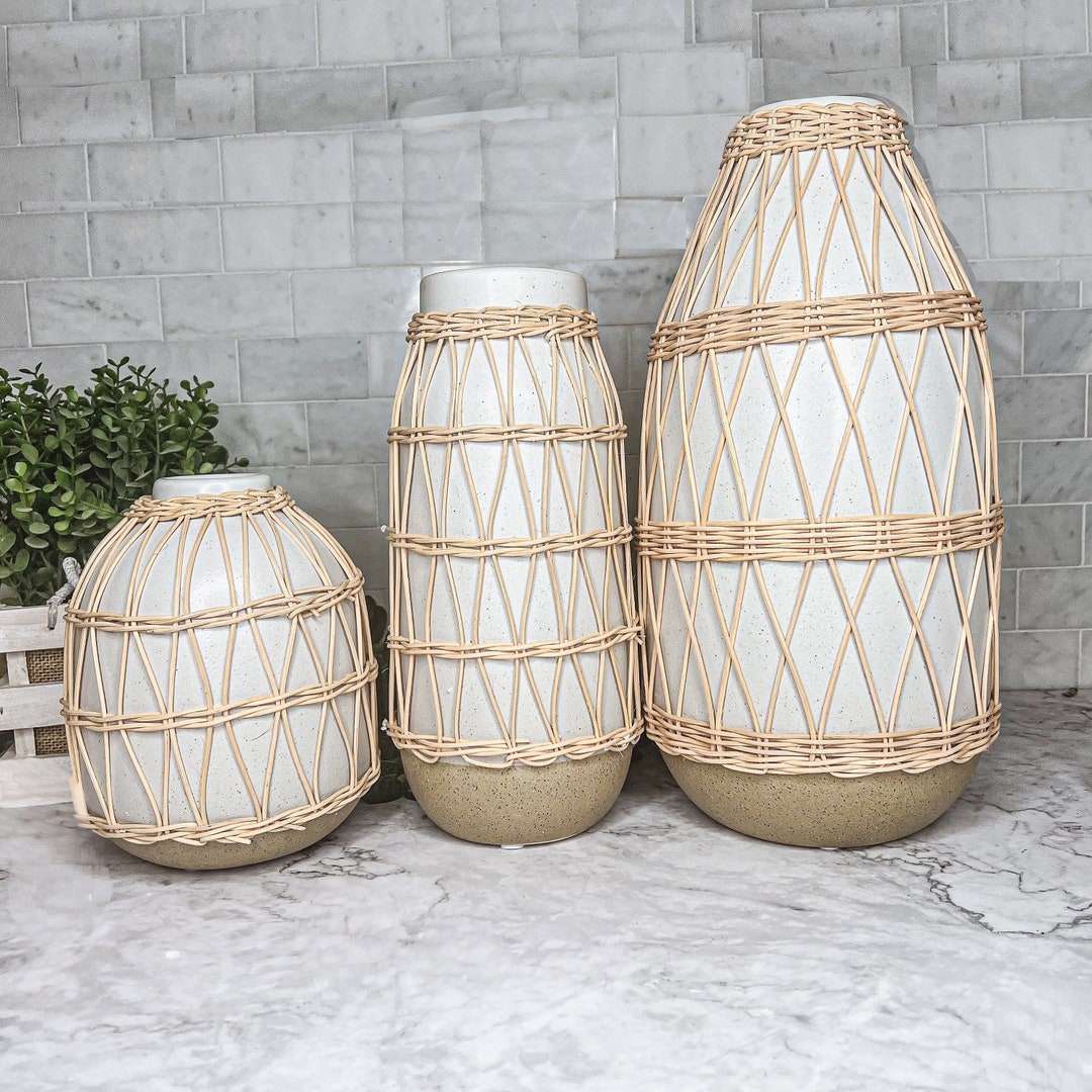 Boho Style Vase Sets Bohemian Floor and Tabletop Vases Hand Etsy