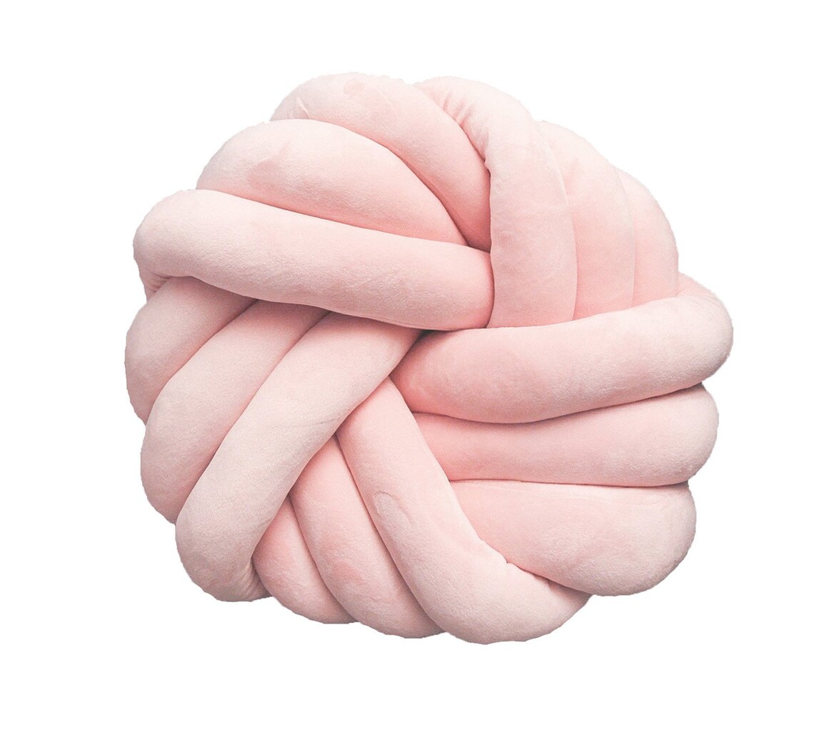 Knot Pillow Pink Knot Pillows USA Made Knot Pillow Large Etsy