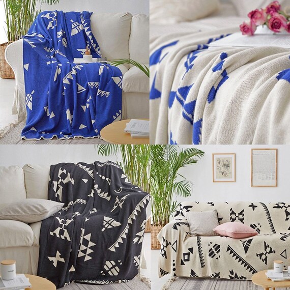 Black and white tribal throw blanket hotsell