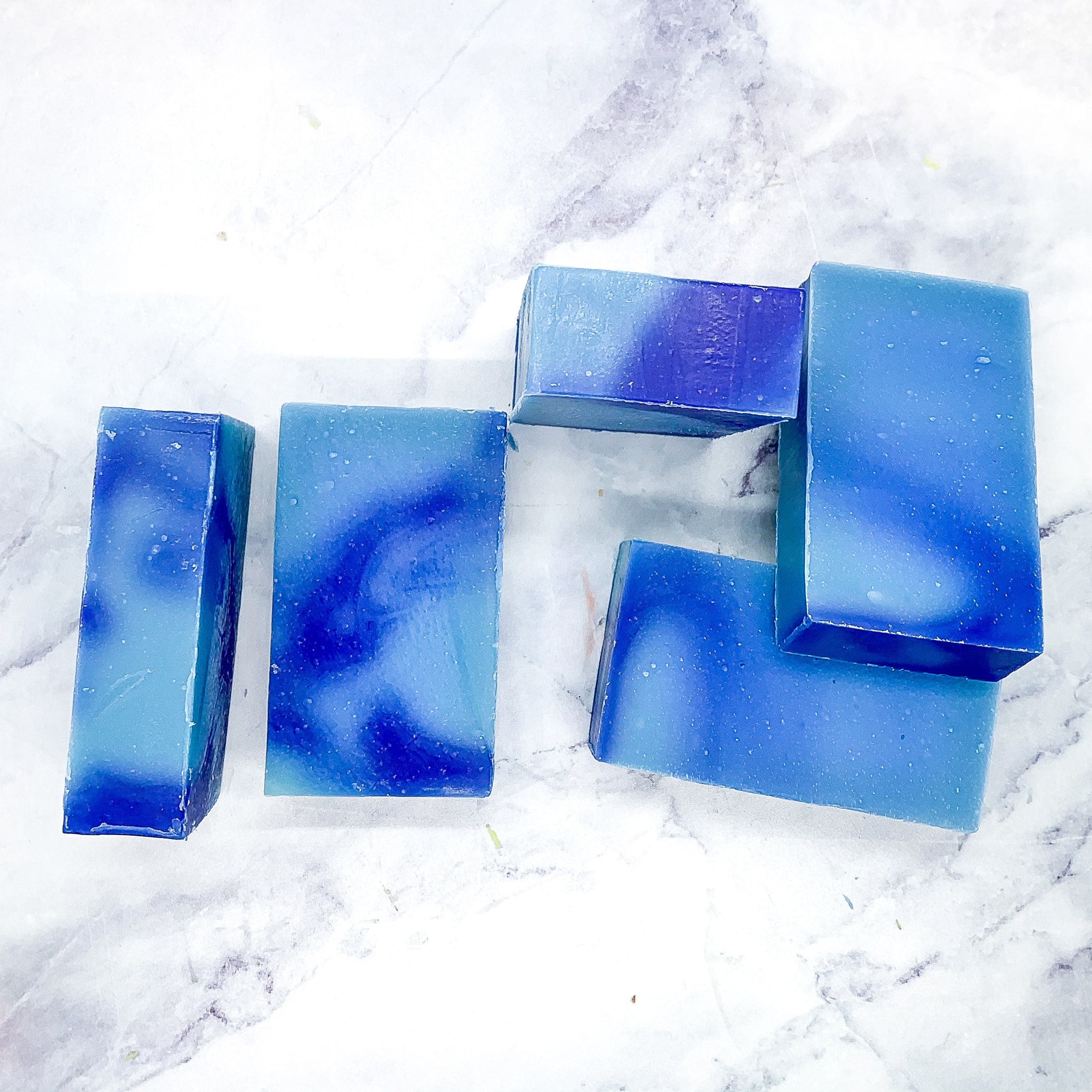 Blue Soap Favor Large Blue Soaps Bondi Breeze Natural Soap Etsy