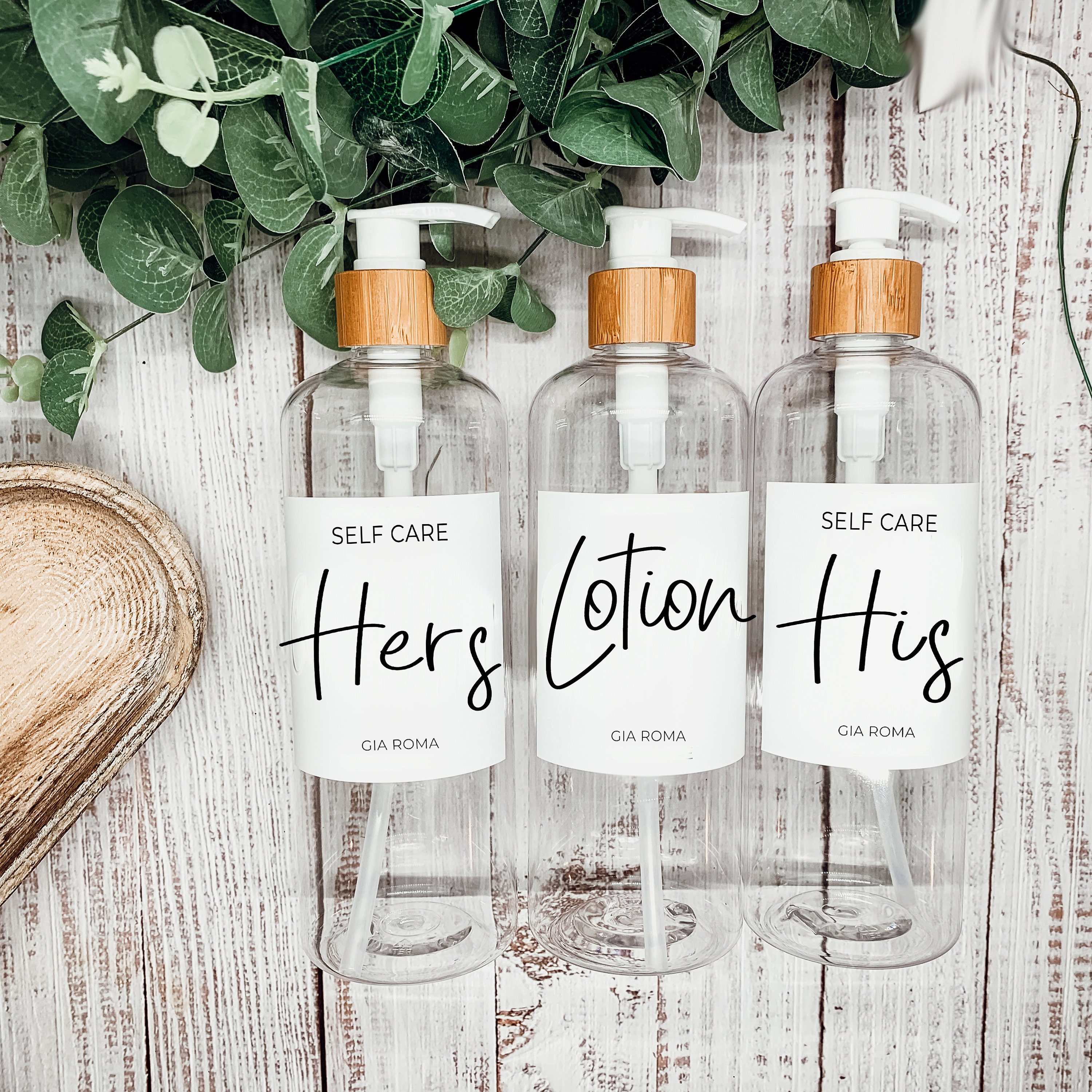 His & Her Shower Bottle Set Matching Soap Dispenser Set for Etsy