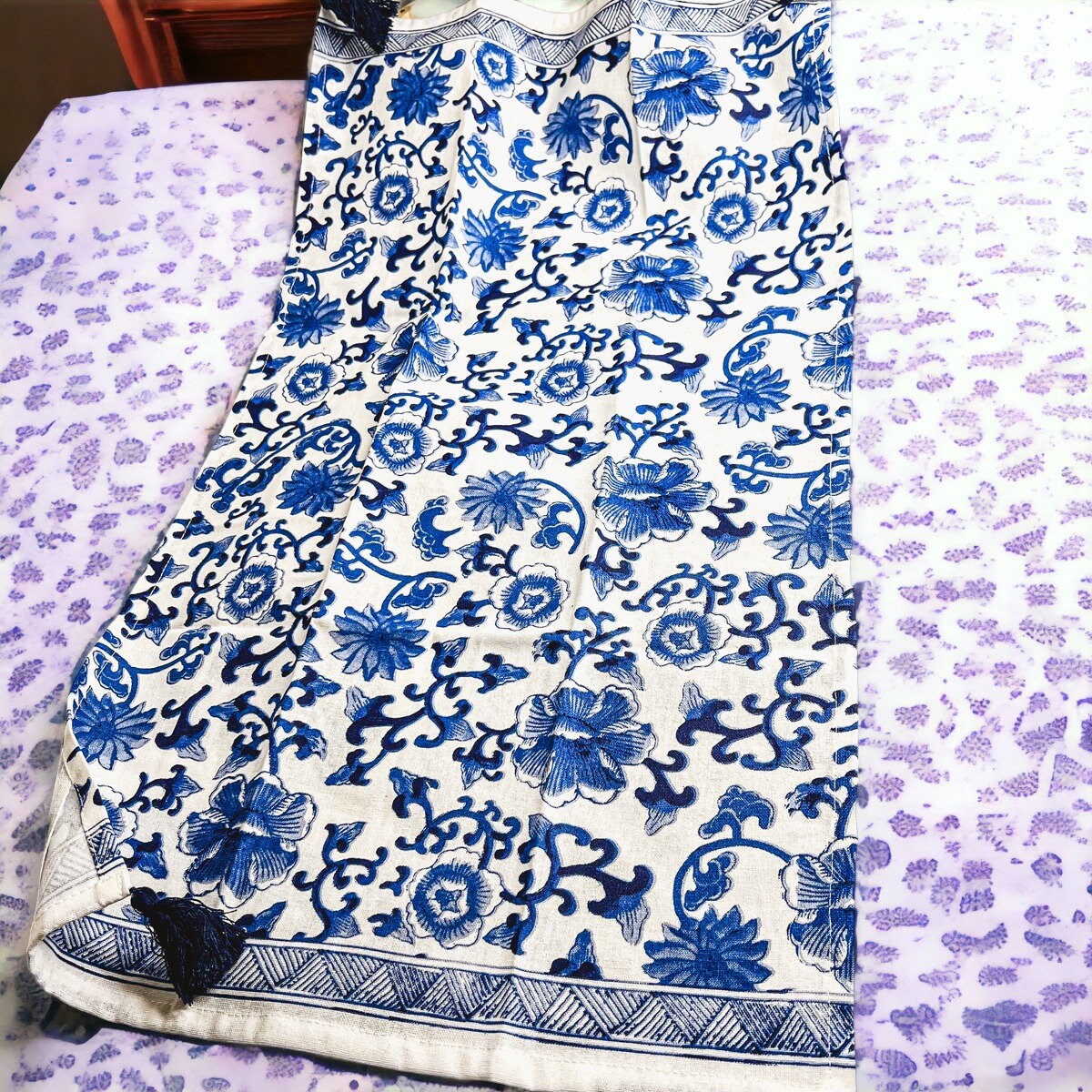 FILU Set di 8 strofinacci azzurro/bianco a quadretti (colore e design a scelta), 45 x 70 cm, asciugamani da cucina di alta qualità in 100% cotone