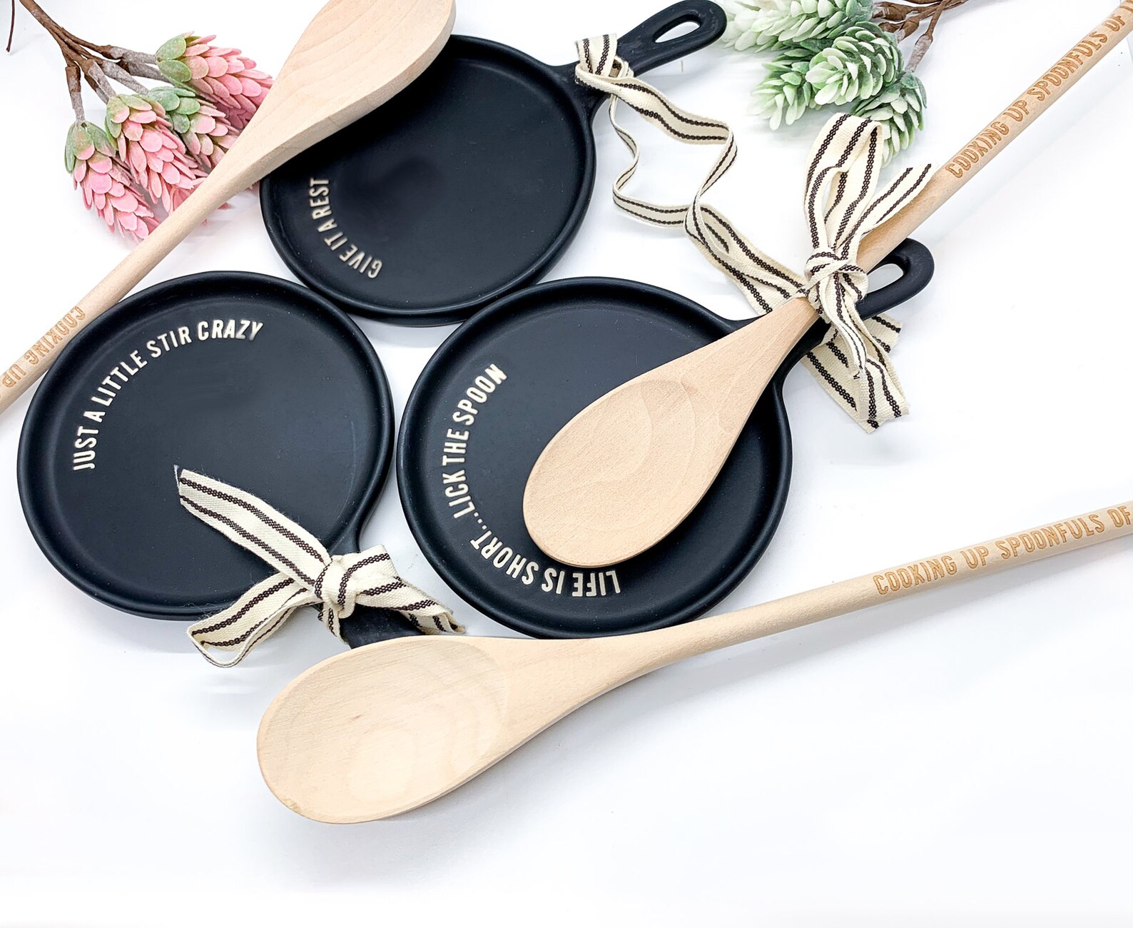 Handmade Spoon Rests With Quotes Give it a Rest Lick the Etsy