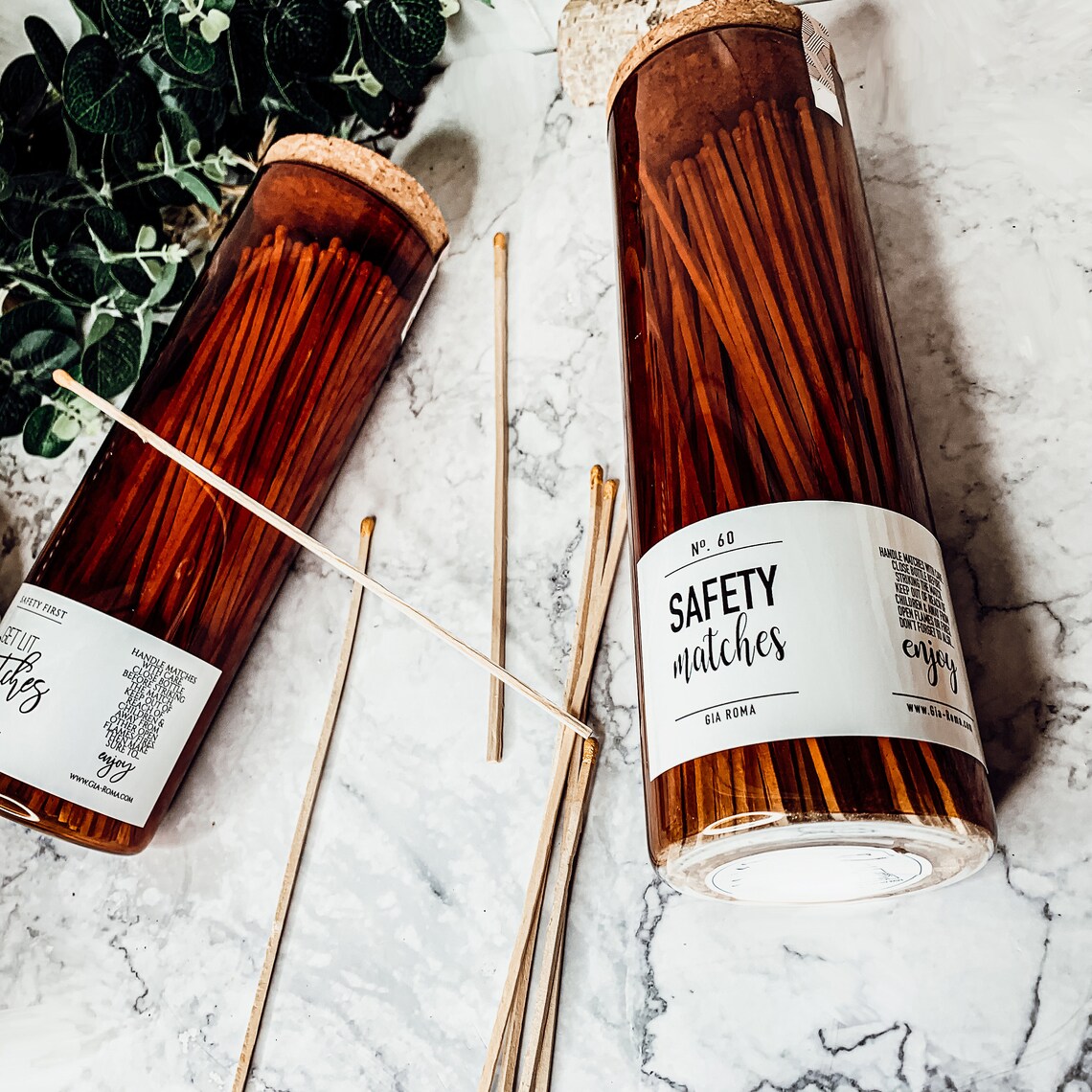 Matches in a Bottle With Striker Oversized Matches Striker Etsy