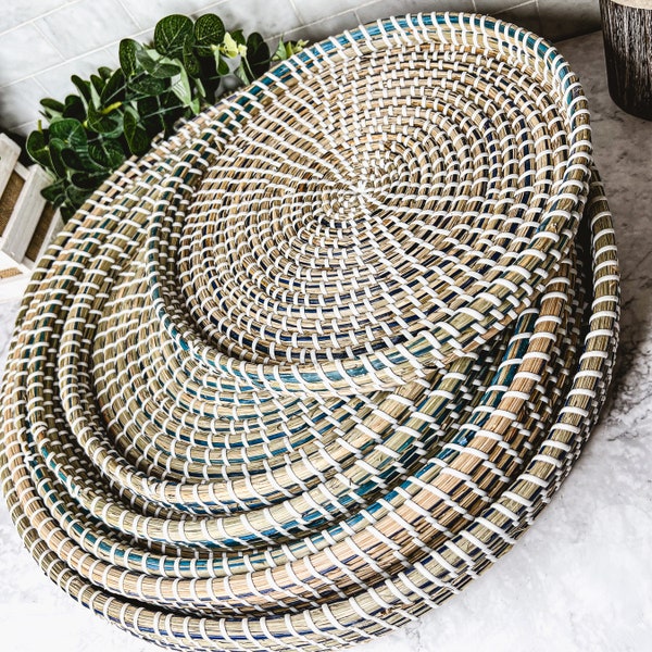 Seagrass Round Tray Etsy