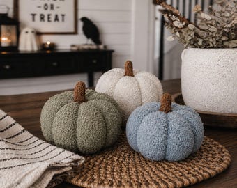 Fall Decor Indoor, Fall Home Decorations, Plush Pumpkins Handmade, Cotton, Teddy Velvet, Fall Decor for Kitchen, Living Room or Any Room