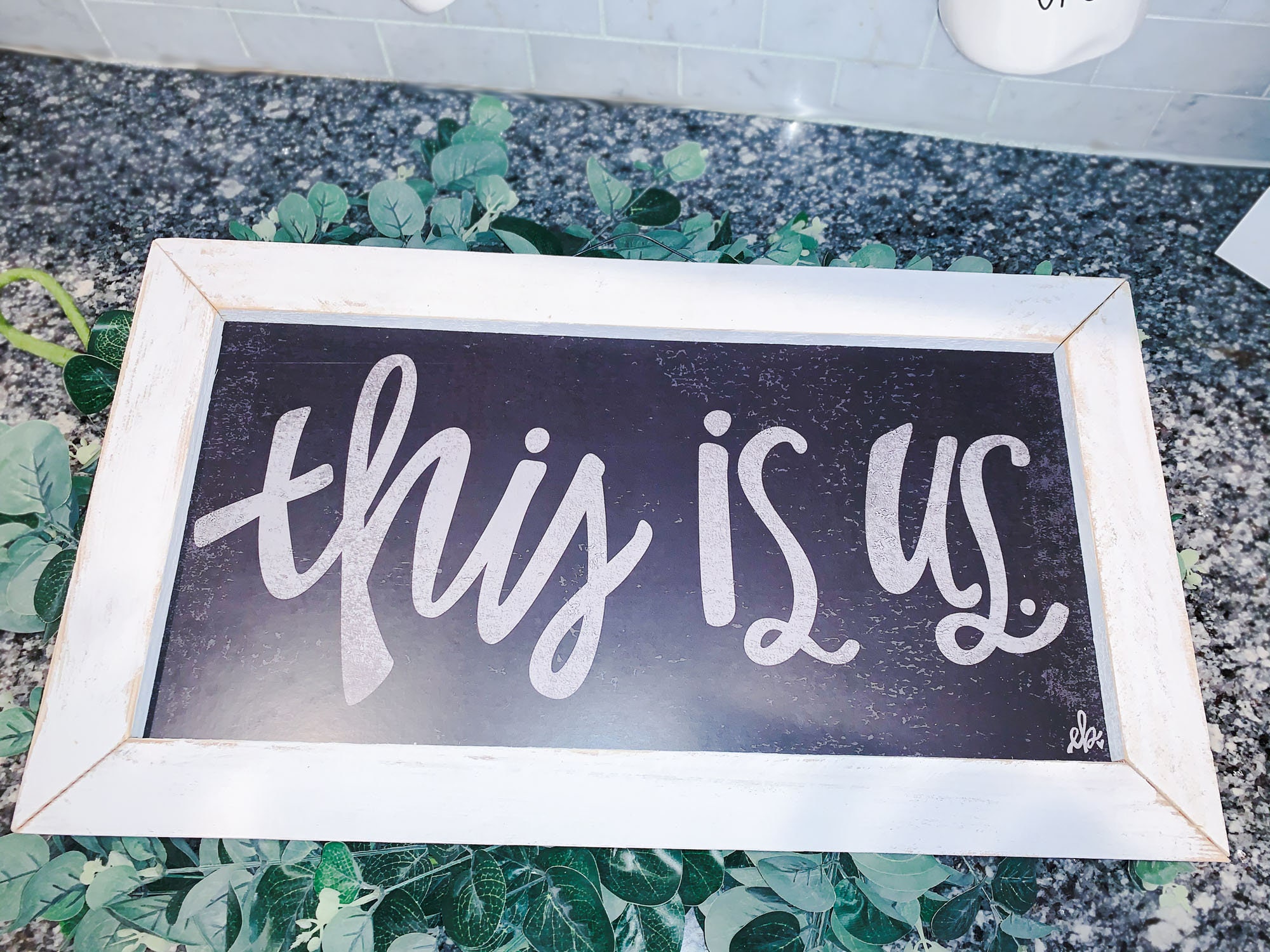 This Is Us Wooden Framed Sign Black This Is Us Sign With Etsy