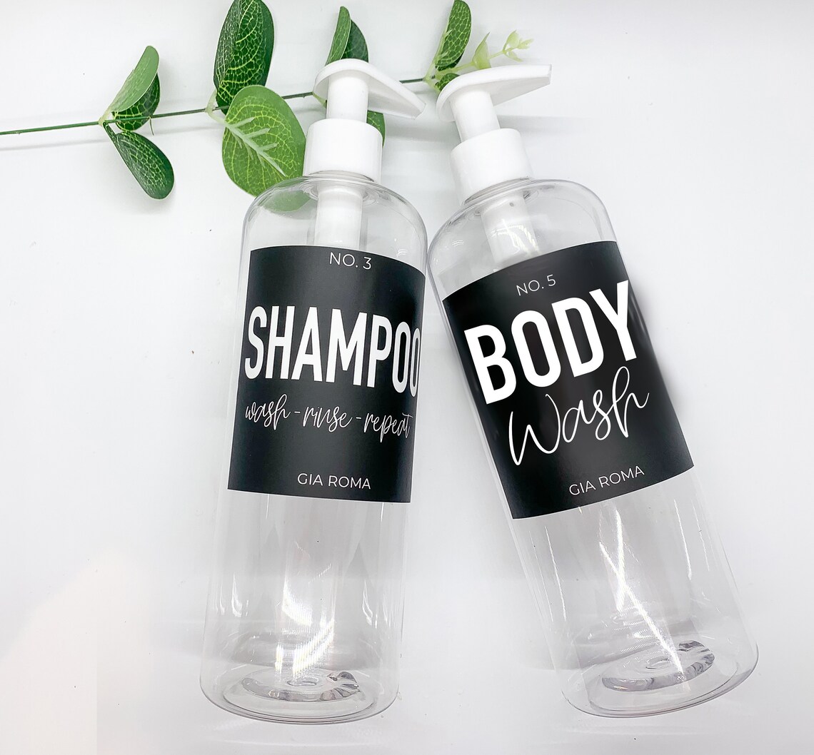 Body Wash Dispenser Body Wash Bottles 16 oz Clear Plastic Etsy