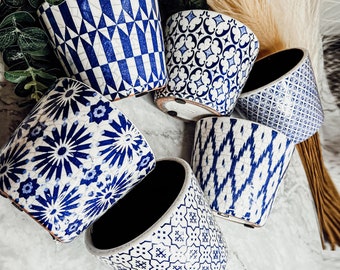 Set 3 Ciotole In Ceramica Fiesta Blu - Dipinte A Mano In Spagna, Lavastoviglie E Microonde - 4
