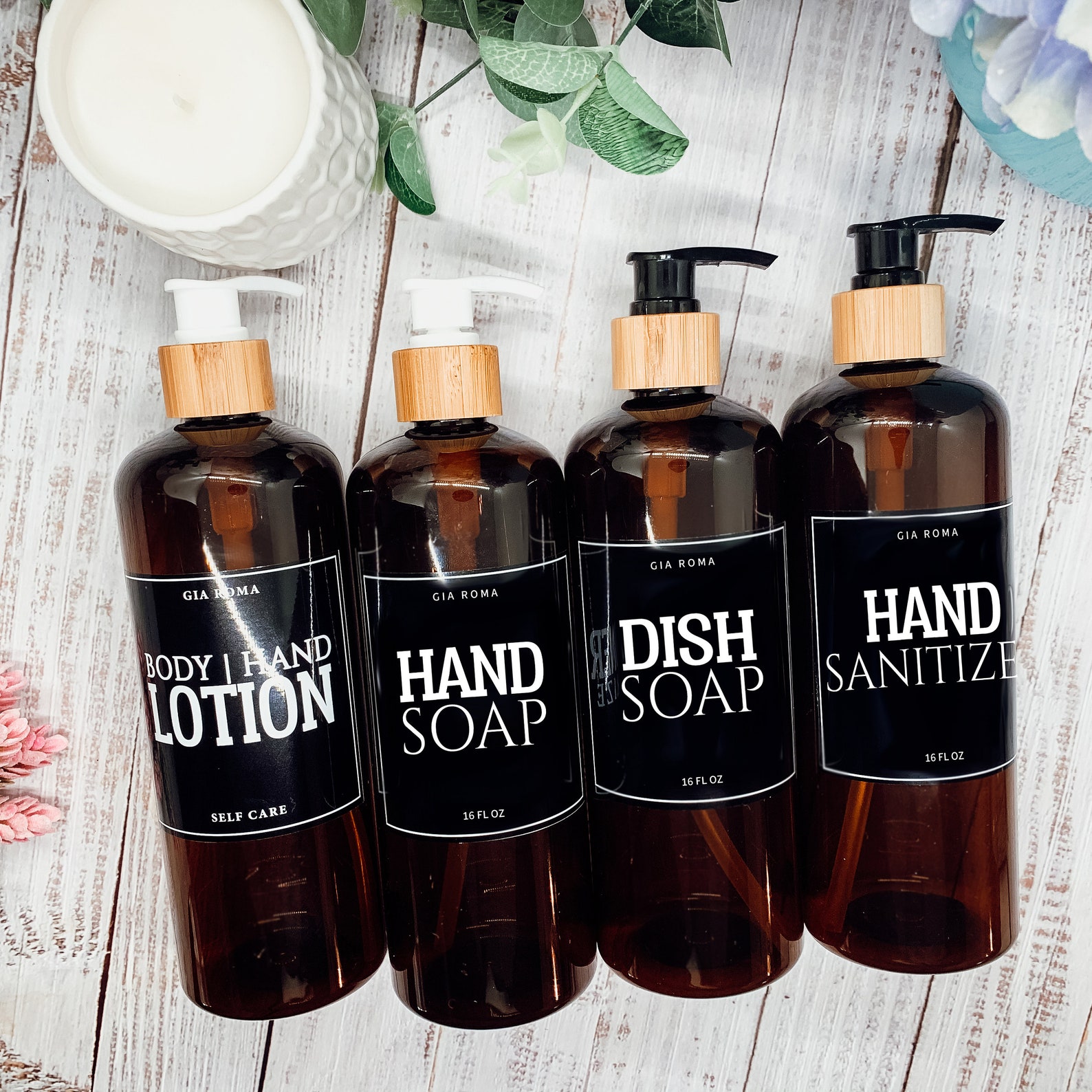 Black Label Soap Dispensers Reusable Soap Dispenser Sets Etsy