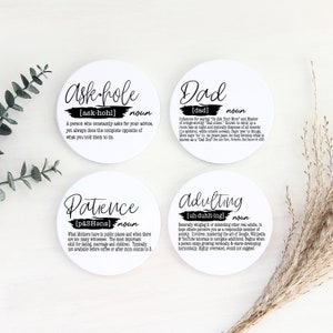 Funny Coaster Set Sayings, Unique Coasters Set, Funny Wine Gifts & Decor, Funny Quote Kitchen Decor Set, Ceramic Coasters Handmade Set Cork