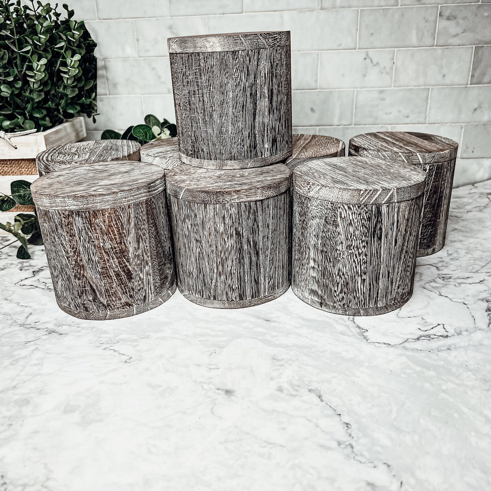 Wood Candle Container With Lid Luxury Candle Gift Set 2 Wick Etsy