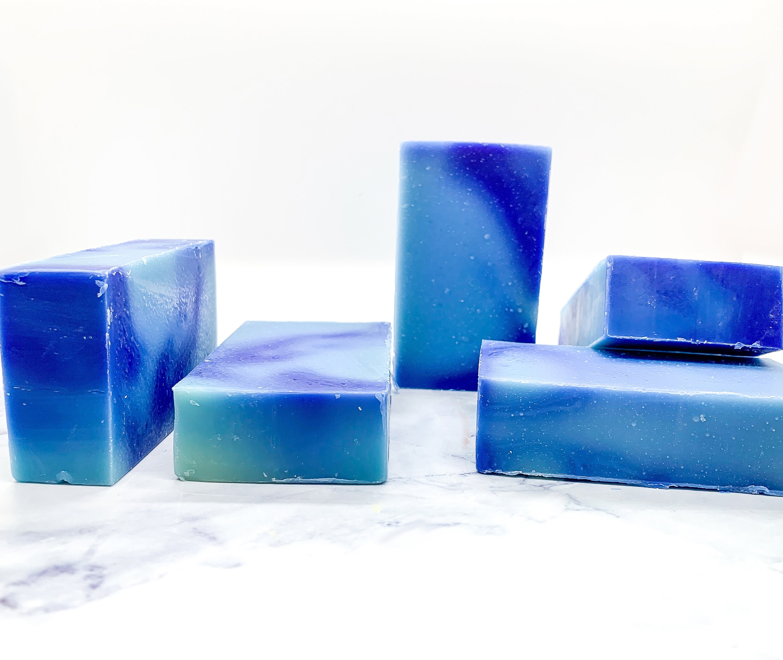 Blue Soap Favor Large Blue Soaps Bondi Breeze Natural Soap Etsy