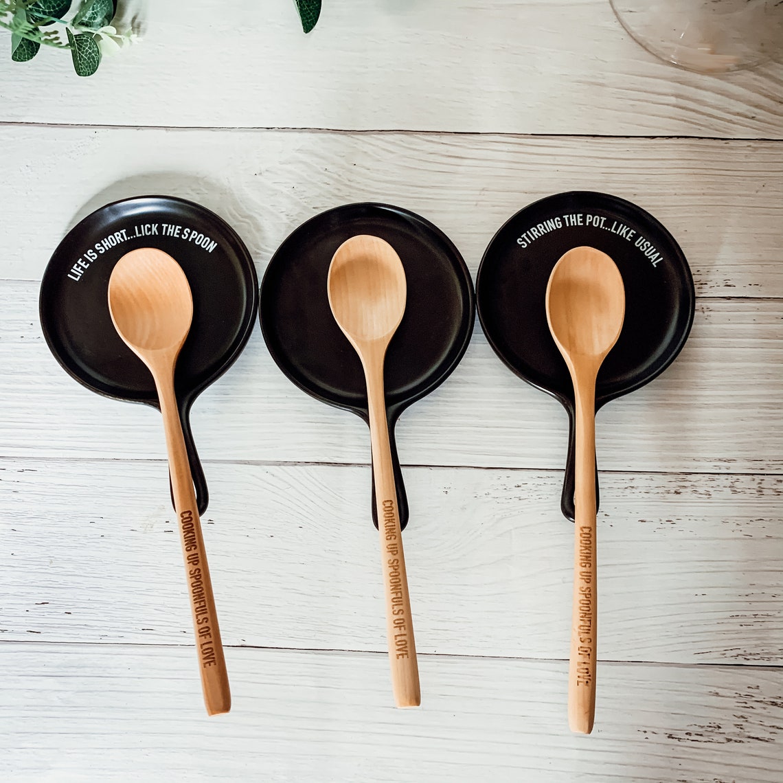 Cuchara hecha a mano descansa con cotizaciones lamer la | Etsy