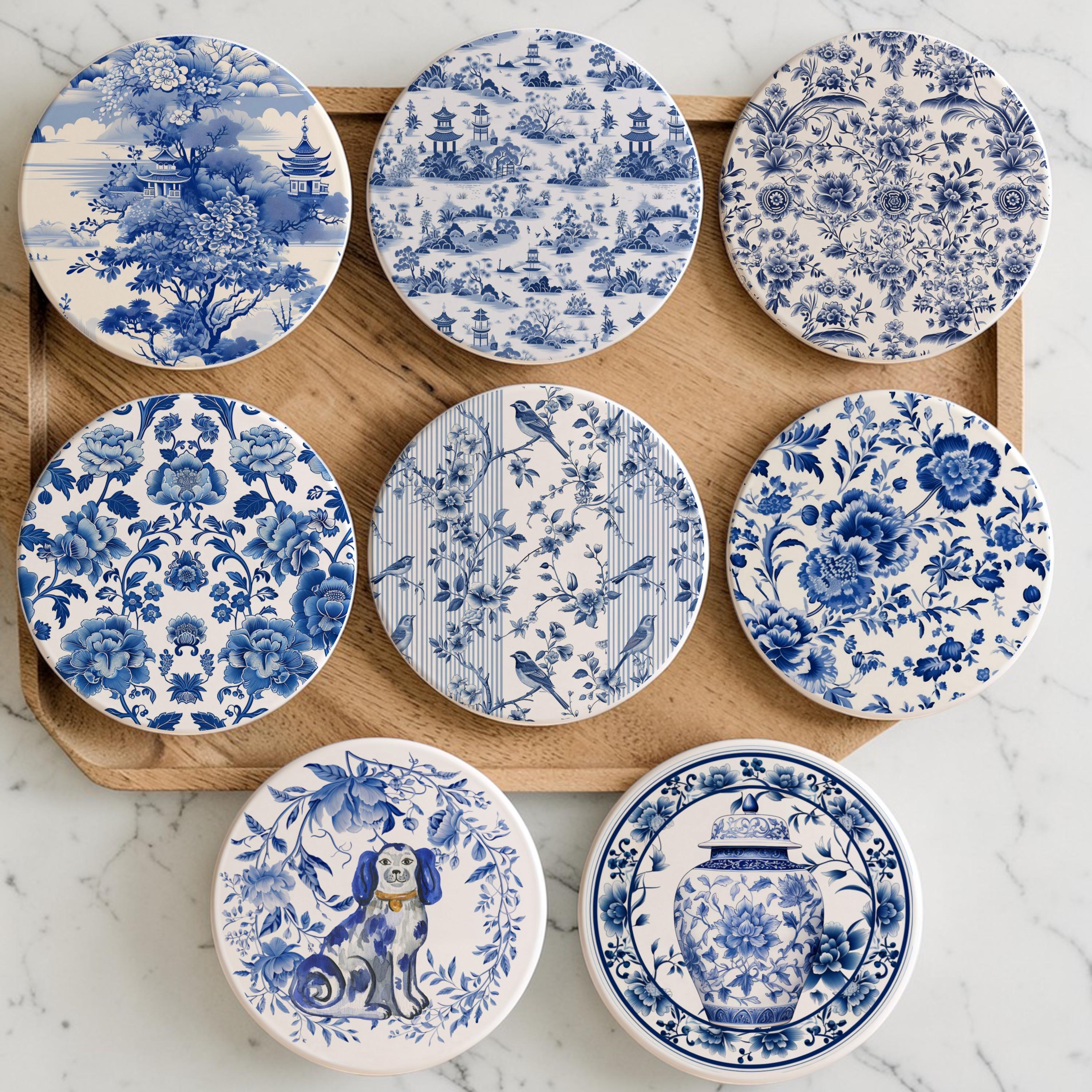 Set 50 Sottobicchieri In Ceramica Per Sublimazione 10,2 Cm - Quadrati E Rotondi Con Retro In Sughero, Bianchi Per Fai Da Te - 3