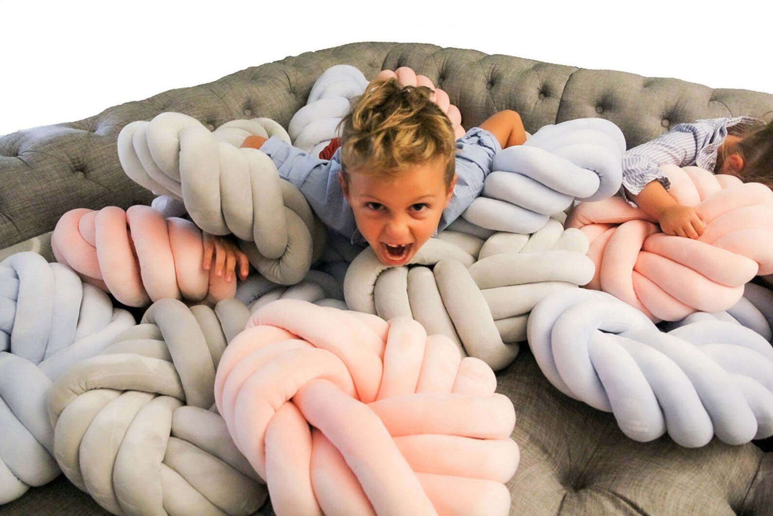 Knot Pillow Pink Knot Pillows USA Made Knot Pillow Large Etsy