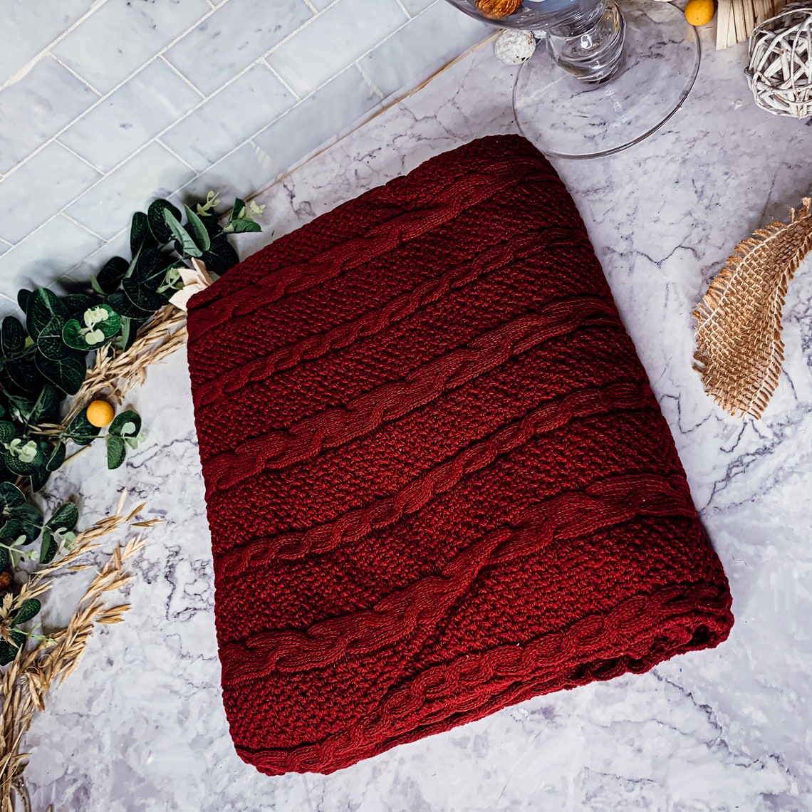 Red Throw Blanket Sweater Blankets Decorative Holiday Etsy
