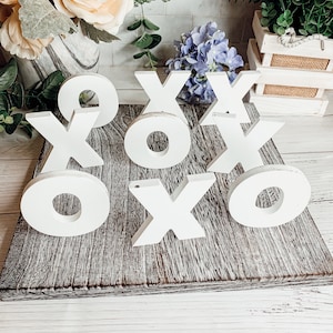 Xoxo Decor, Farmhouse Rustic Tabletop Decorations, Handmade Wooden Game ...