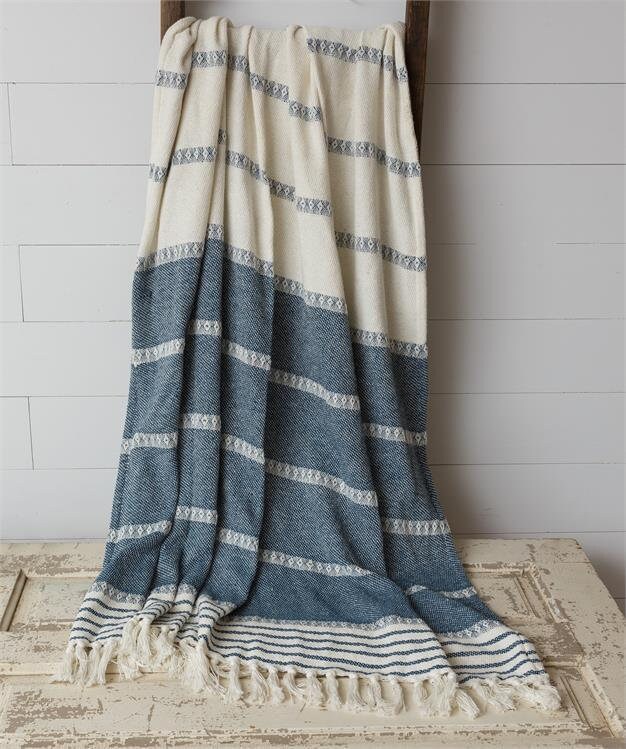 Waverly Woven Luxury Blankets Our Top Selling Blanket Denim Etsy