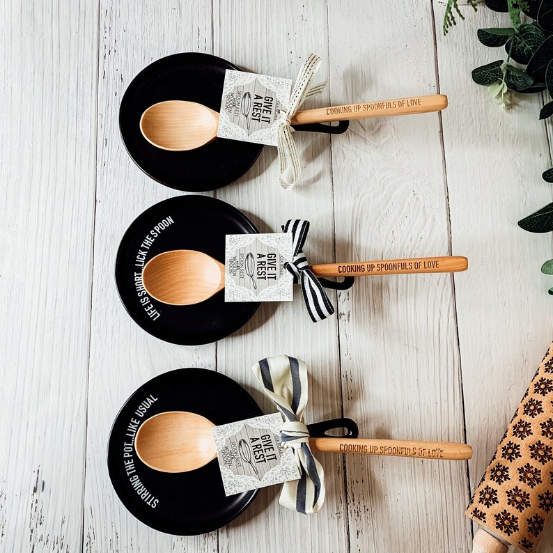 Cuchara hecha a mano descansa con cotizaciones lamer la | Etsy